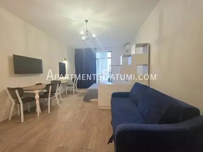Студия 40 м² на Пиросмани | Высокий этаж, вид на море и город