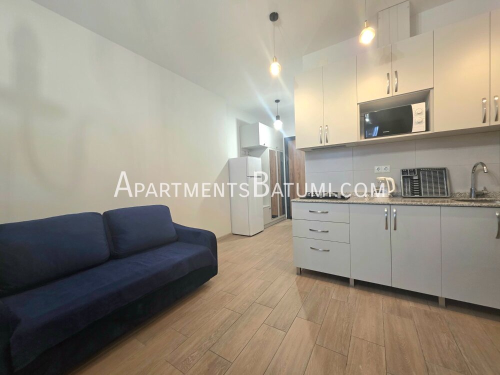 Студия 40 м² на Пиросмани | Высокий этаж, вид на море и город